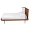 Baxton Studio Flint Mid-Century Modern Ash Walnut Finished Wood Queen Size Platform Bed 236-12782-ZORO - alternate 6